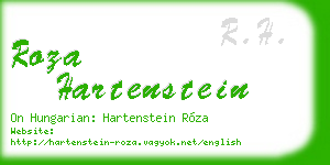 roza hartenstein business card