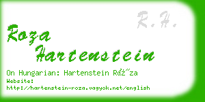 roza hartenstein business card